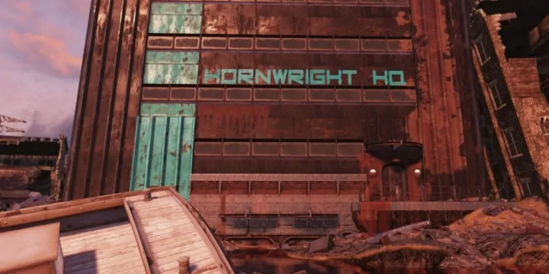 Entrance to Hornwright Industrial Headquarters