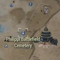 Philippi Battlefield Cemetery Location on the Map
