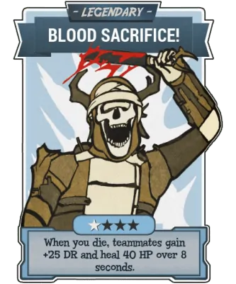Blood Sacrifice - Legendary Perk Card