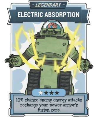 Electric Absorption - Legendary Perk Card