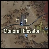 Monorail Elevator - Map Location