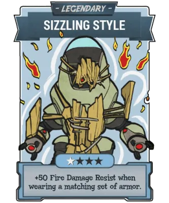 Sizzling Style - Legendary Perk Card